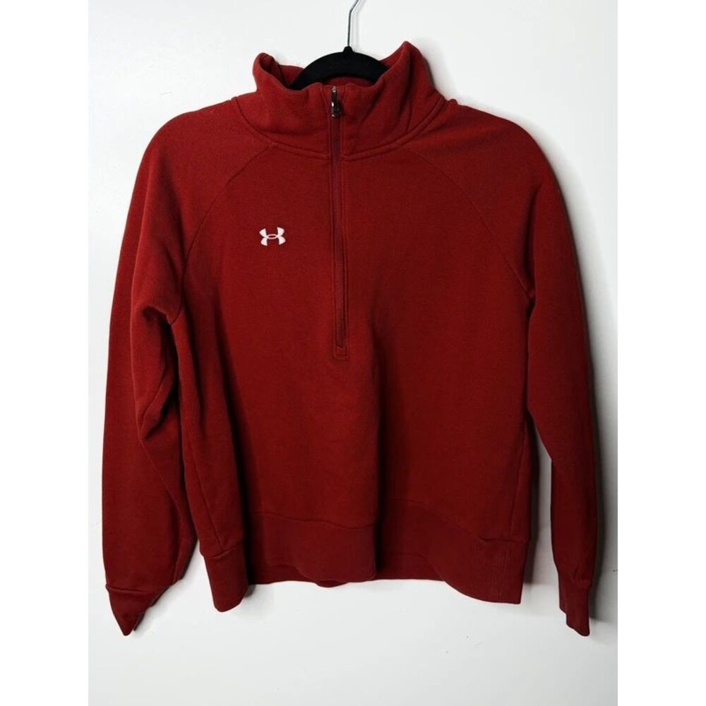 Under armour rust color 1/4 zip pullover sweater medium